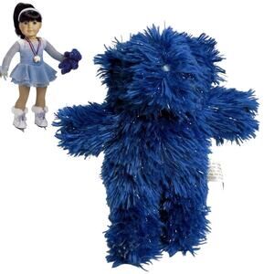American Girl Blue Mini Bear Ice Dance Outfit Accessory Plush Faux Fur 5" Teddy